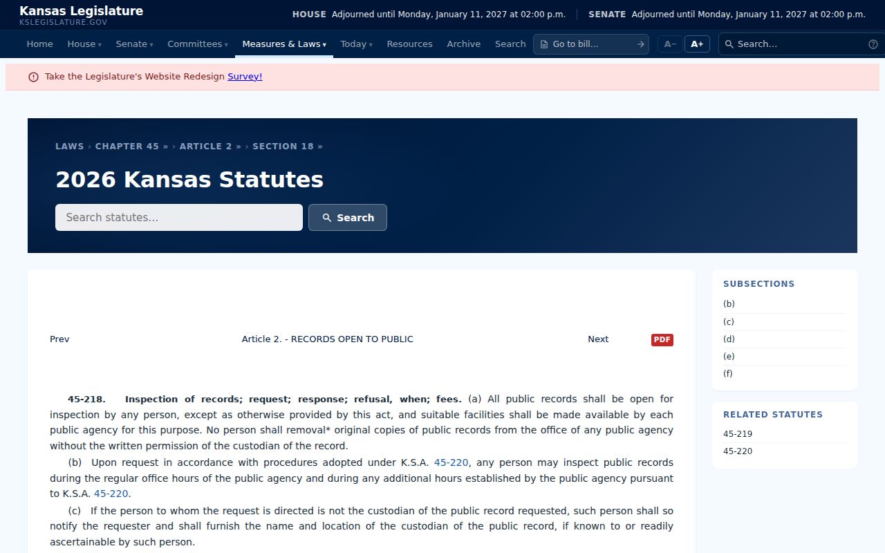 Chapman court docket Kansas open inspection law