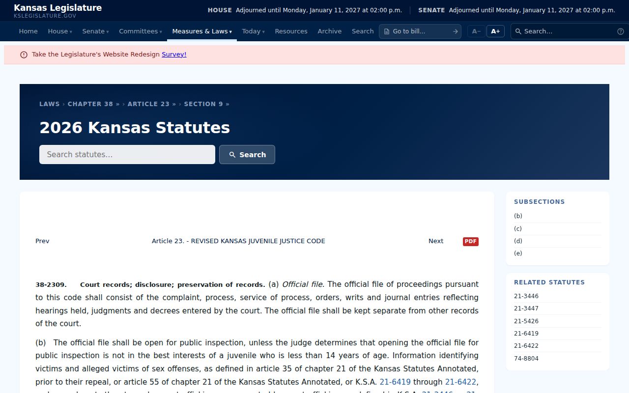 Herington court docket Kansas juvenile record access statute